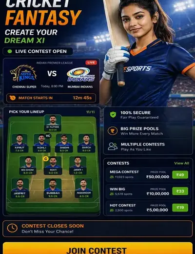 PLAY5 (play 5 app) fantasy cricket & matchday visual 3